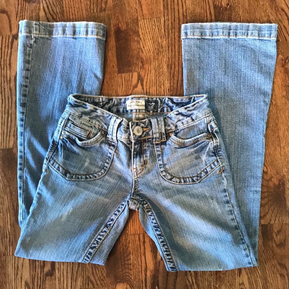 Aeropostale HAILEY Skinny Flare Low Rise Jeans - Picture 1 of 13